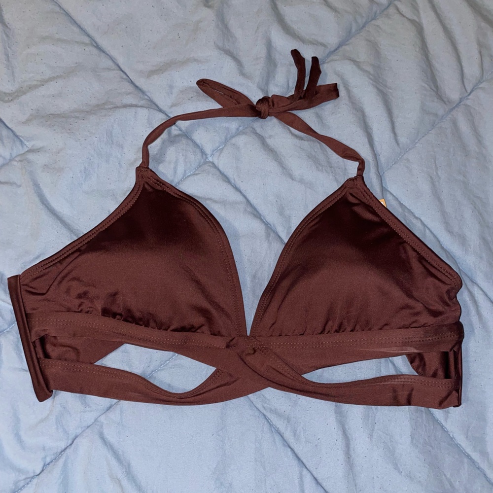 Kona Sol - Brown Bikini Top - Large